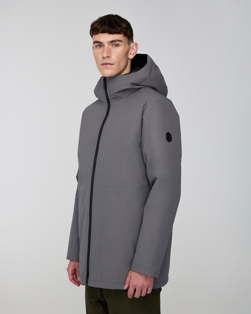 Quartz Co. Jules | Hooded Down Winter Jacket In Steel Grey