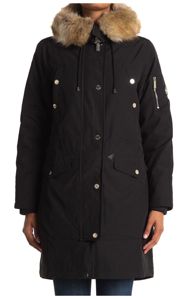 Michael Kors Missy Faux Fur Down Fill Anorak, Alternate, color, 