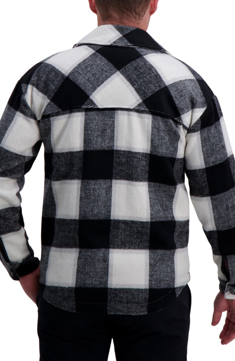 HAGGAR Buffalo Plaid Check Shirt Jacket, Alternate, color, Black
