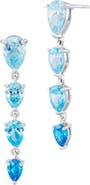 SAVVY CIE JEWELS Graduated Pear Linear Drop Earrings
