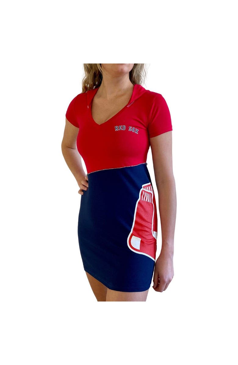 REFRIED APPAREL Women's Refried Apparel Red/Navy Boston Red Sox Hoodie Dress, Alternate, color, Red