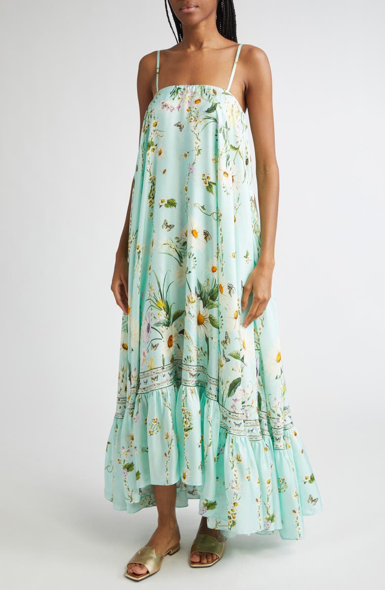 Camilla Floral Freefall Convertible Silk Maxi Dress, Alternate, color, Floral Freefall