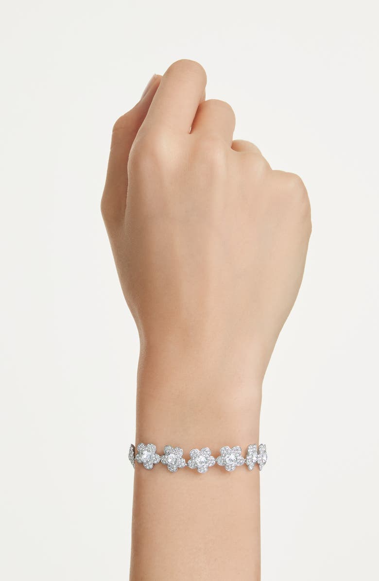 Swarovski x Ariana Grande Crystal Bracelet, Alternate, color, Silver/ White