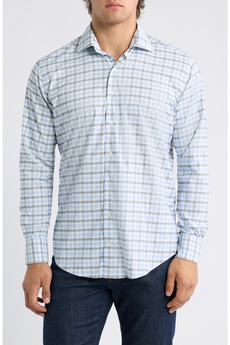 Lucas Performance Twill Sport Shirt, Main, color, WHITE