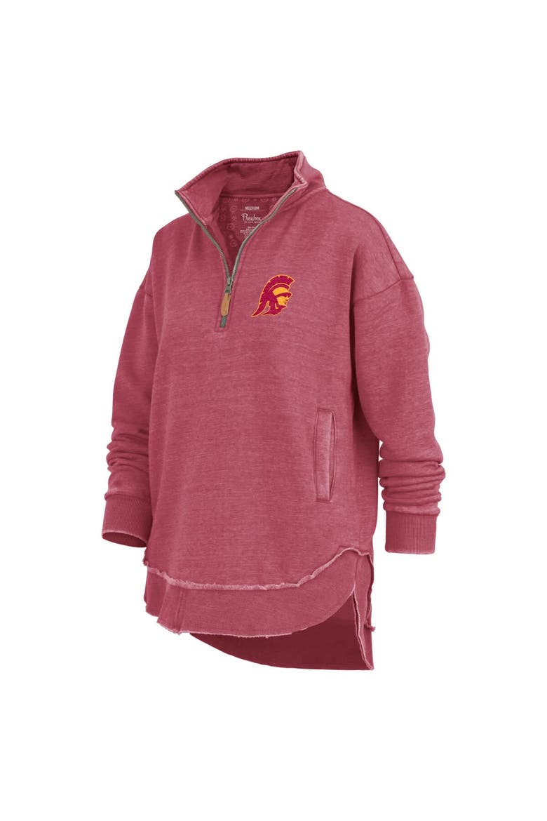 Women's Pressbox Cardinal USC Trojans Northfork Sojourn Poncho Quarter-Zip Sweatshirt, Alternate, color, Cardinal