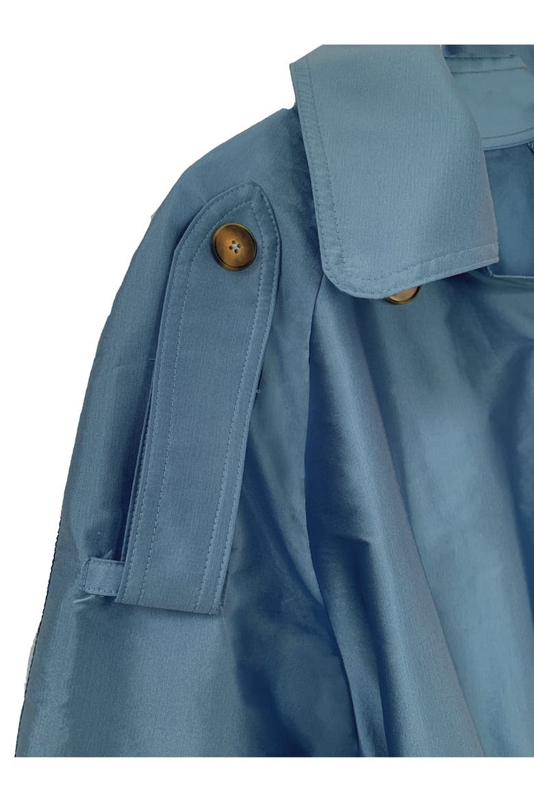 Delia Long Oversized Trench, Alternate, color, Light Blue