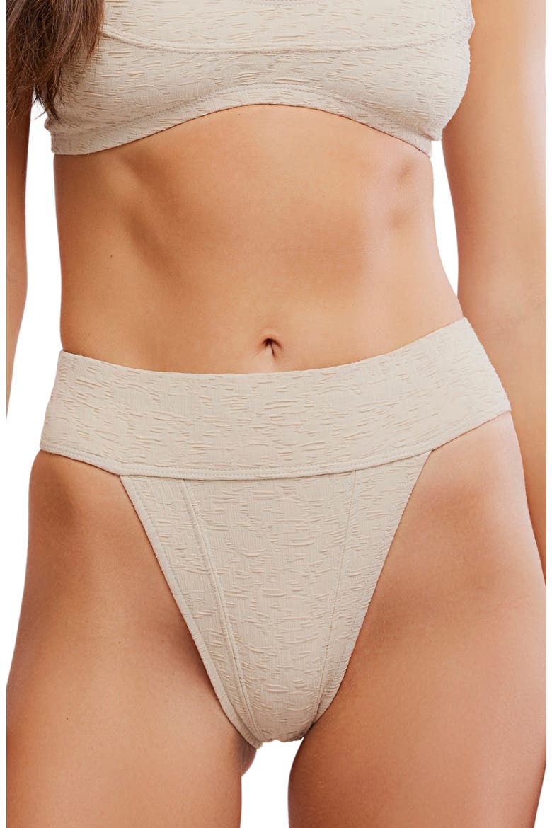 Dylan High Waist Bikini Bottoms, Main, color, STONE