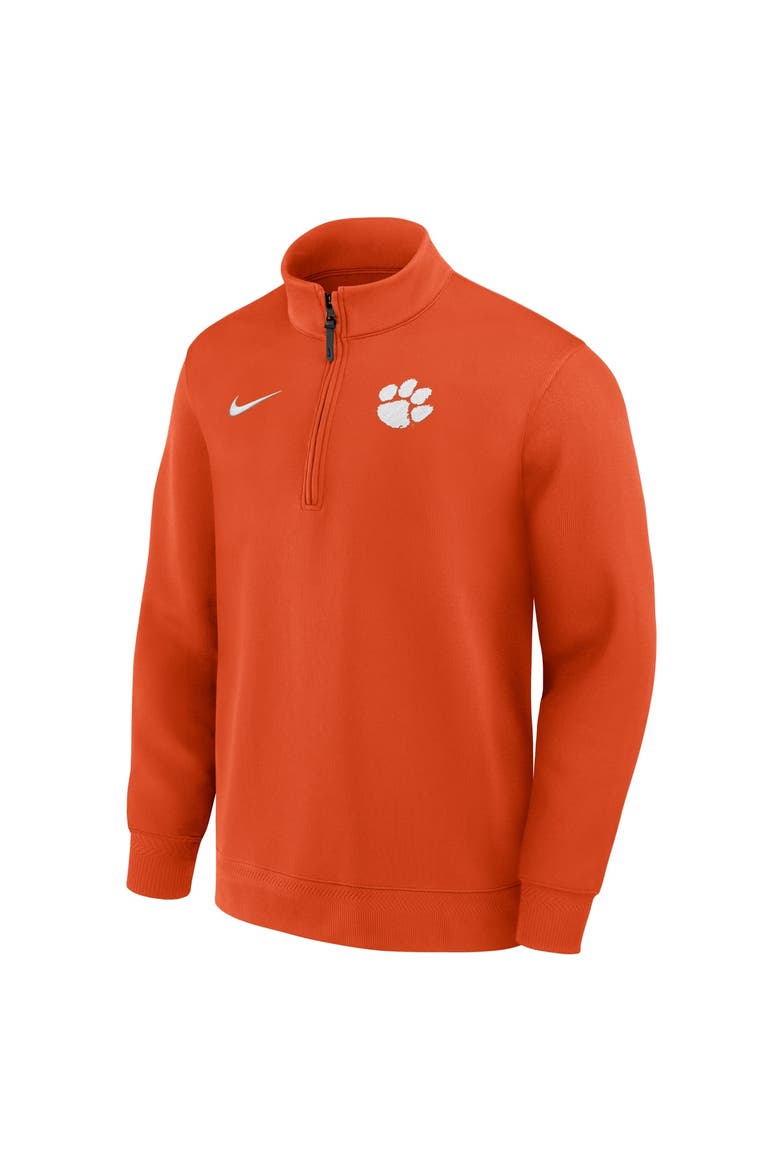Men's Nike Orange Clemson Tigers Coaches Premium Dri-FIT Half-Zip Pullover, Alternate, color, Orange