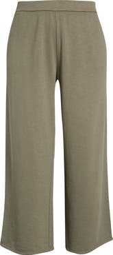 Eileen Fisher Garment Dyed Organic Cotton Terry Wide Leg Pants