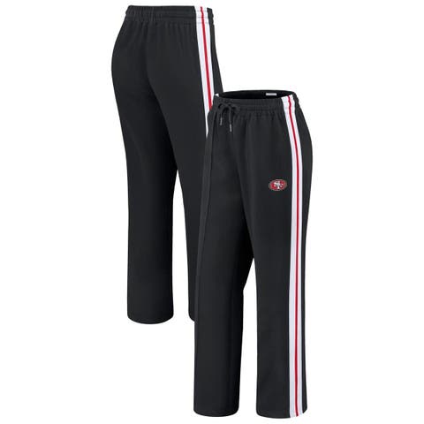 Women's WEAR by Erin Andrews Black San Francisco 49ers Color-Block Straight Leg Pants