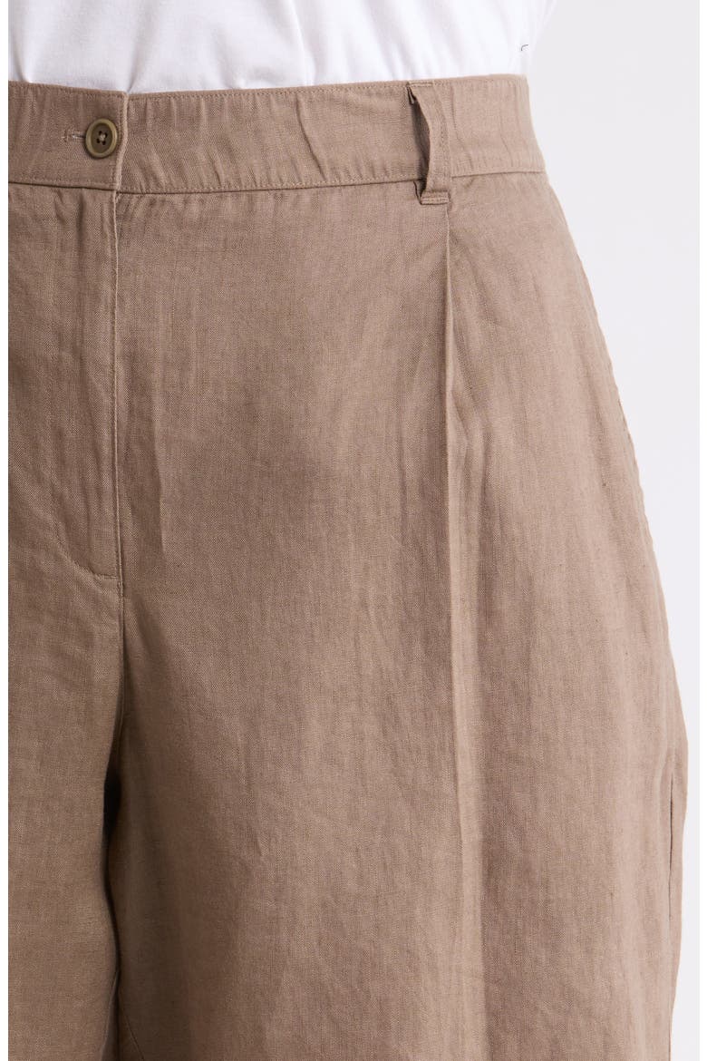 Organic Linen Walking Shorts, Alternate, color, WALNUT