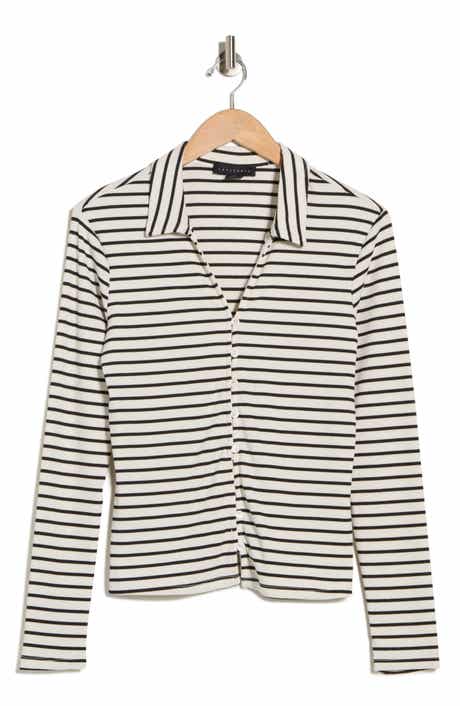 Sanctuary Collared Ribbed Knit Sweater