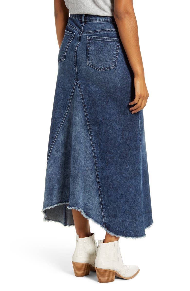 Wash Lab Denim Long Jean Skirt, Alternate, color, Deep Blue