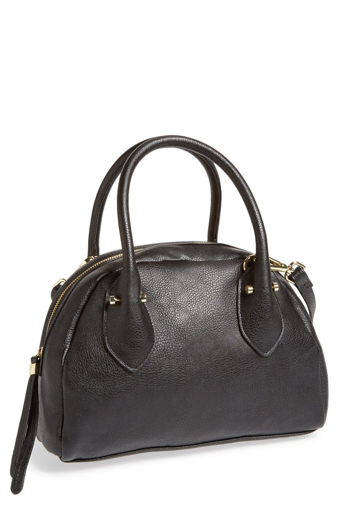 'Small Bella' Satchel, Main, color, BLACK