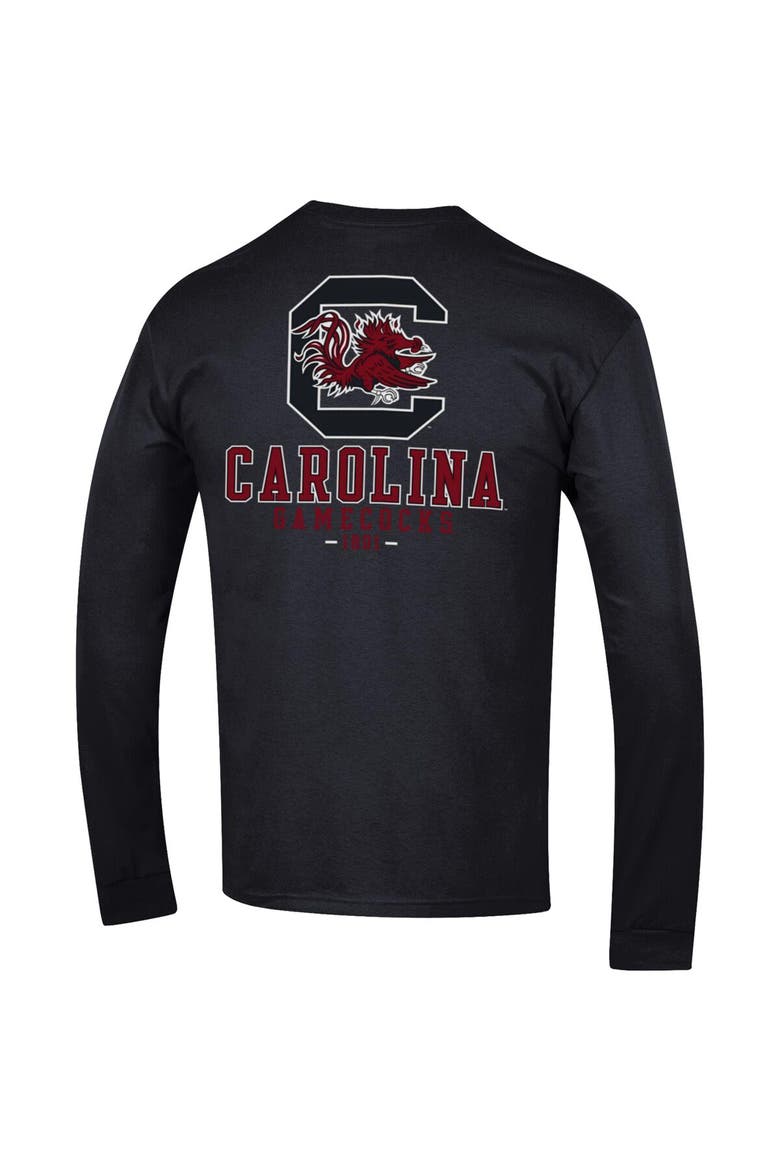Men's Champion Black South Carolina Gamecocks Team Stack 3-Hit Long Sleeve T-Shirt, Alternate, color, Black
