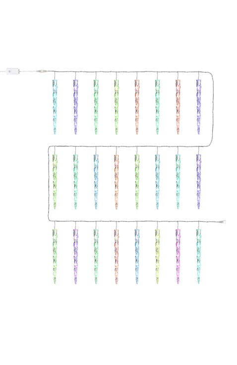 32ft Christmas RGB Icicle String Lights with 24 Tubes