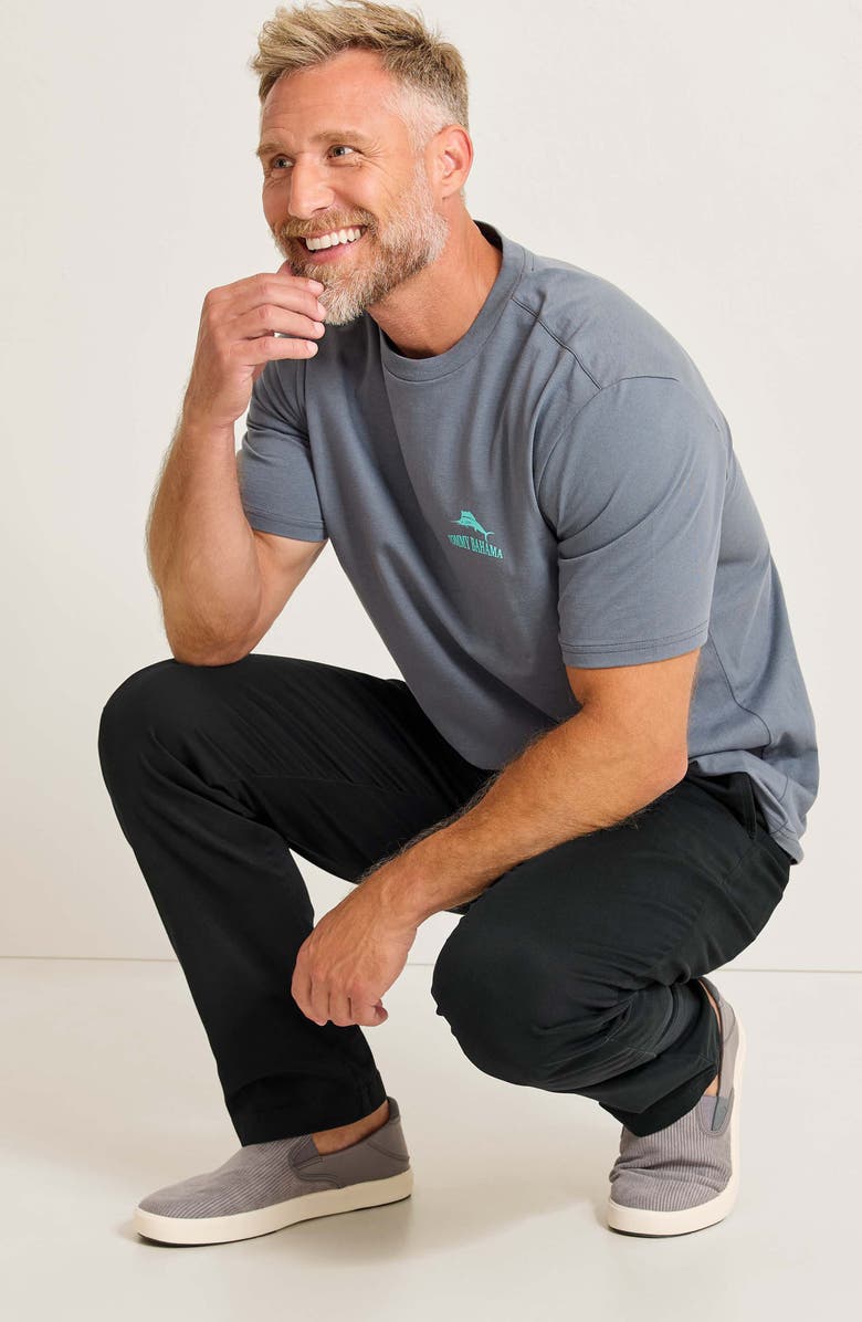 Tommy Bahama Boracay<sup>®</sup> Island Flat Front Stretch Chinos, Alternate, color, Black