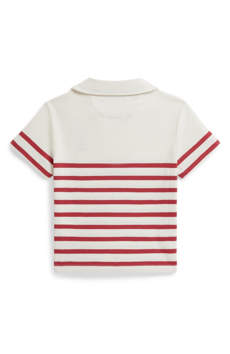 Polo Ralph Lauren Kids' Polo Bear Stripe Cotton Polo, Alternate, color, Nantucket Red Multi