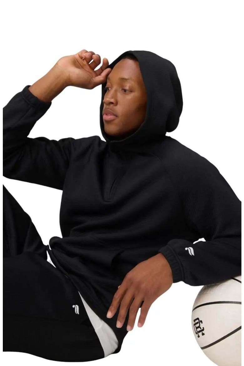 The GridTech Quarter Zip Hoodie, Alternate, color, Black
