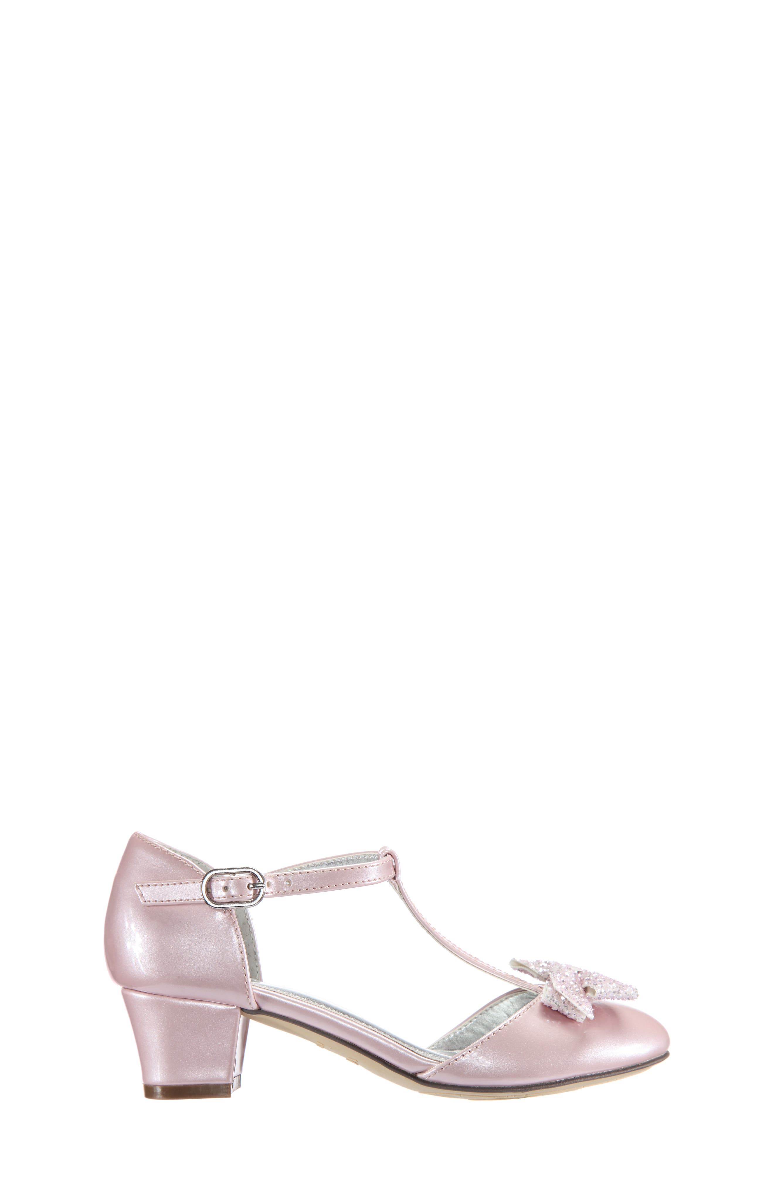Noemy Glitter Bow Dress Shoe, Alternate, color, PINK PATENT