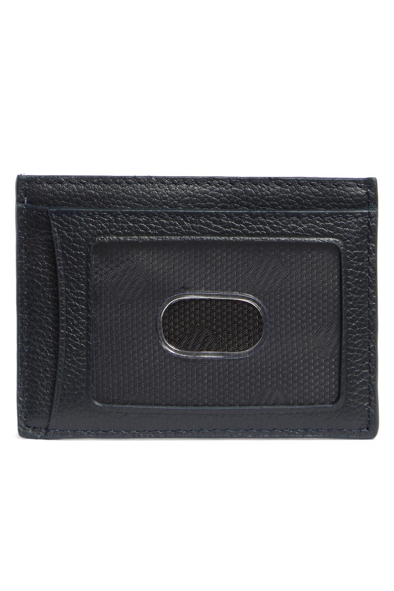 Pebbled Leather Card Case, Alternate, color, NAVY
