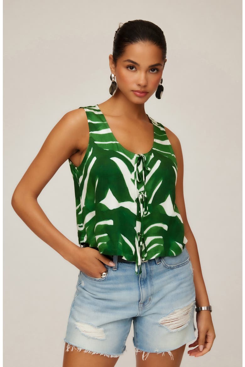 Emery Tie Front Sleeveless Top, Alternate, color, PRINT