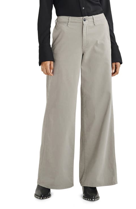 Sofie Stretch Cotton Wide Leg Chinos