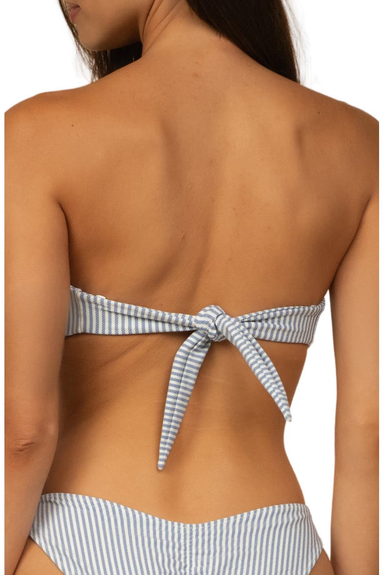Tori Stripe Strapless Bikini Top, Alternate, color, CLASSIC BLUE STRIPE