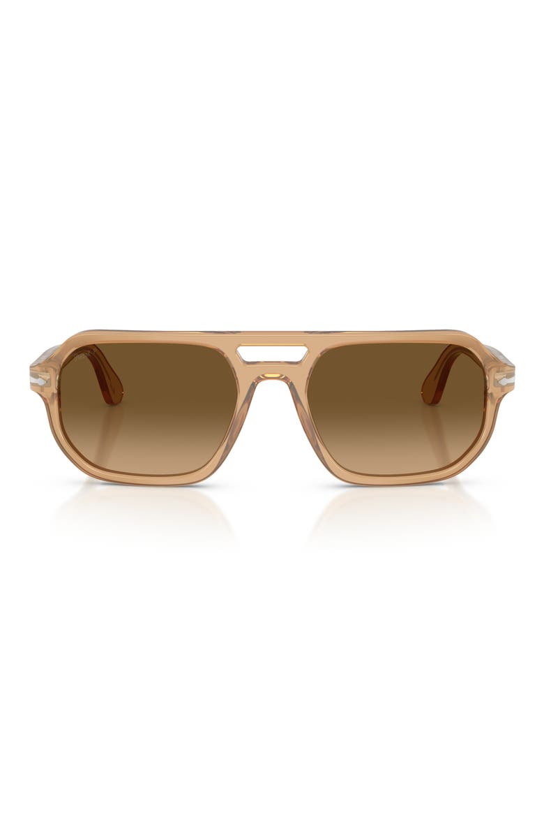 Guido 56mm Gradient Polarized Pillow Sunglasses, Main, color, OPAL BEIGE / GRADIENT BROWN