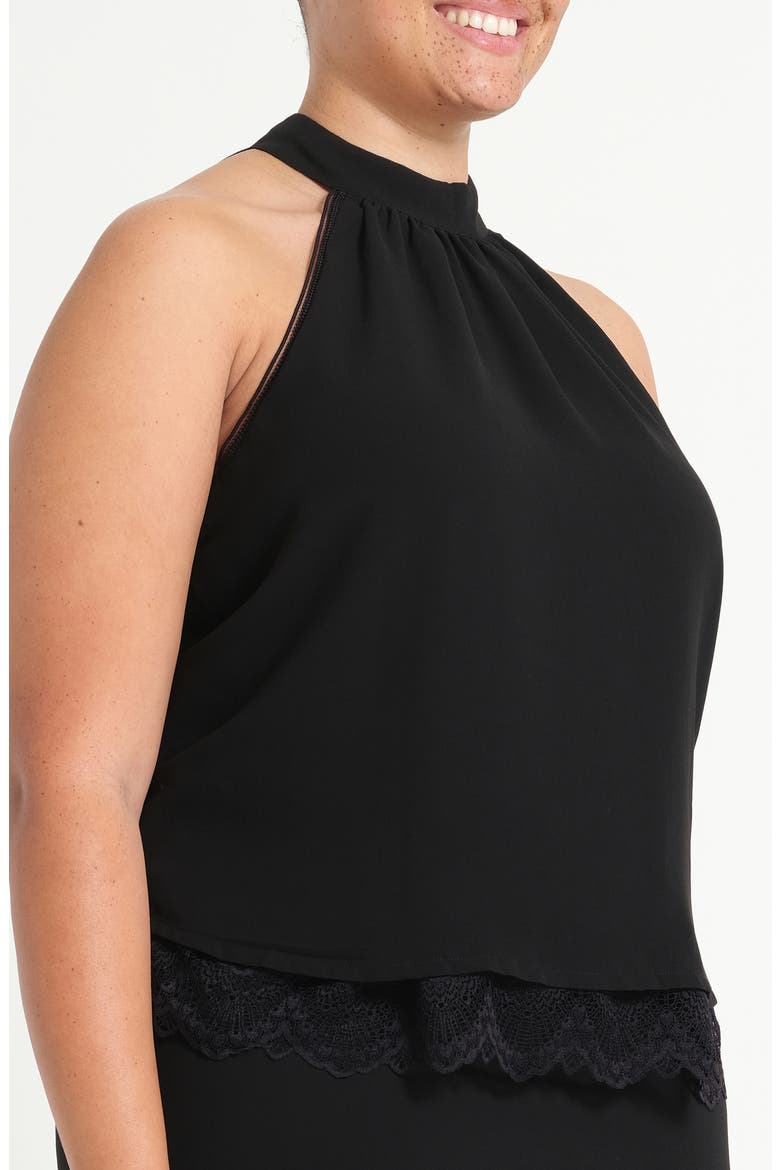 Kali Halter Neck Shell, Alternate, color, BLACK