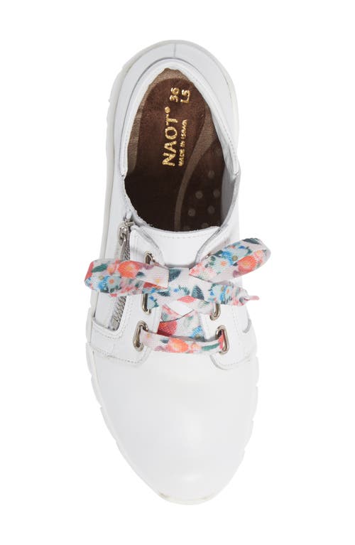 Naot Elios In White In White Leather/floral