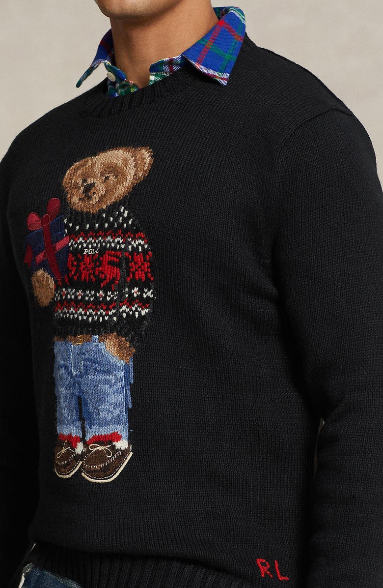 Polo Ralph Lauren Holiday Polo Bear Crewneck Sweater, Alternate, color,