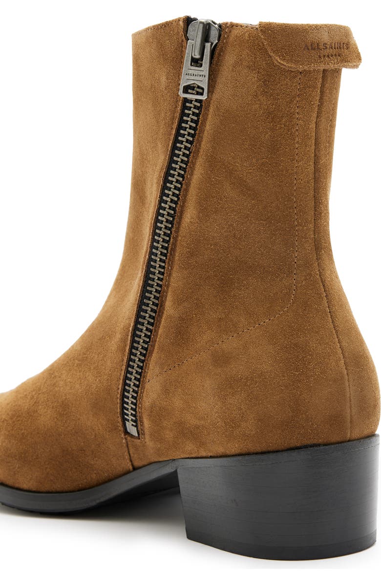 AllSaints Bonham Suede Zip Boot, Alternate, color,