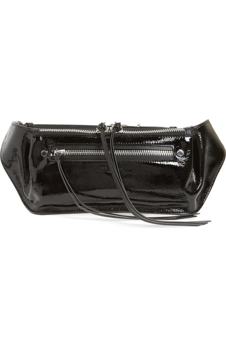 rag & bone Ellis Patent Leather Fanny Pack, Main, color,