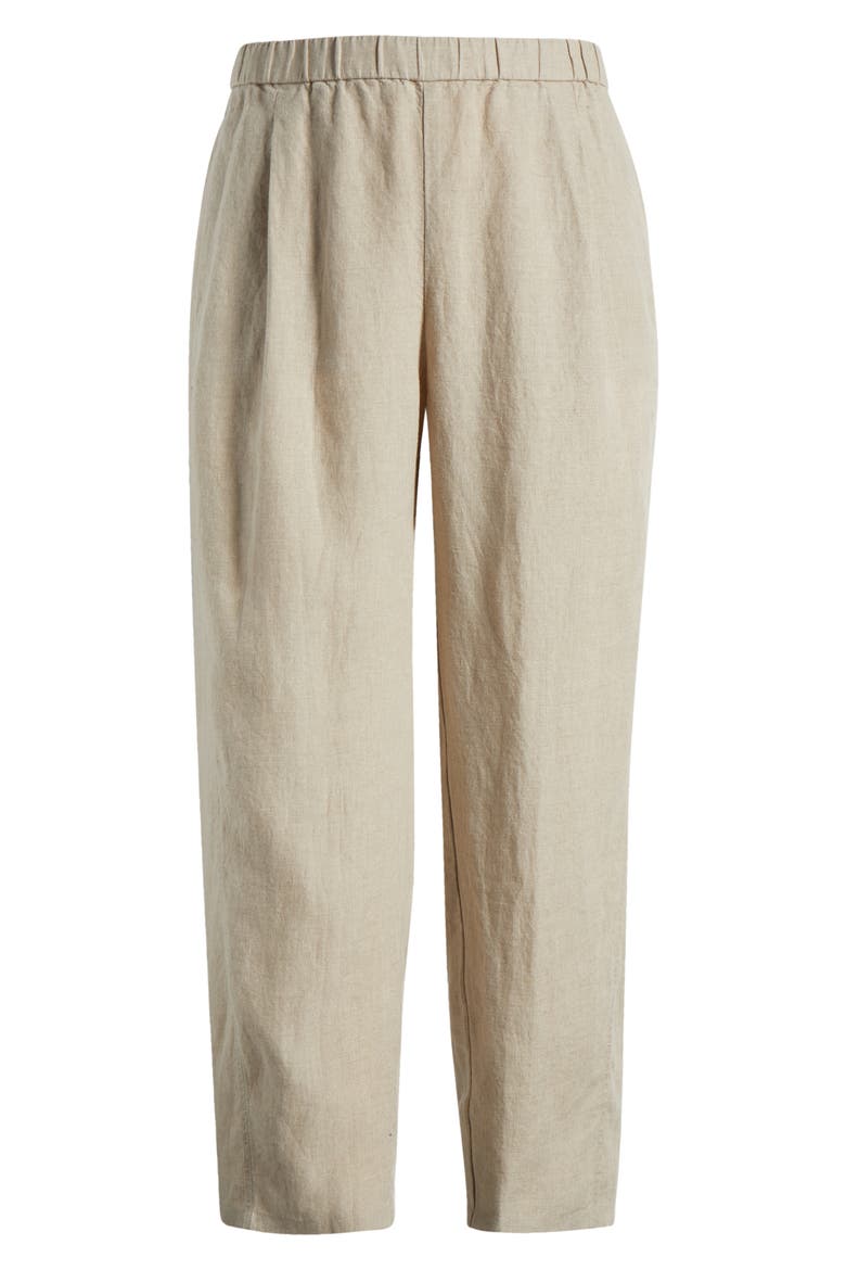 Pleated Organic Linen Lantern Pants, Alternate, color, UNDYED NATURAL