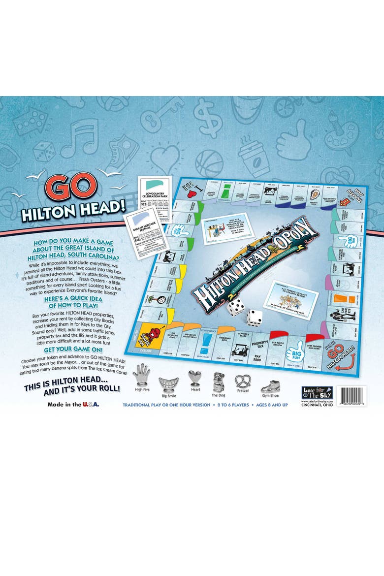 Hilton Head Opoly Vacation Board Game, Alternate, color, Multicolored
