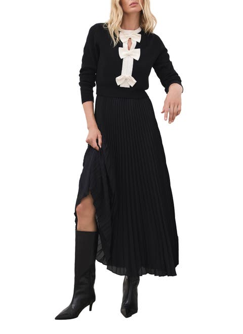 Bow Detail Knit Maxi Dress