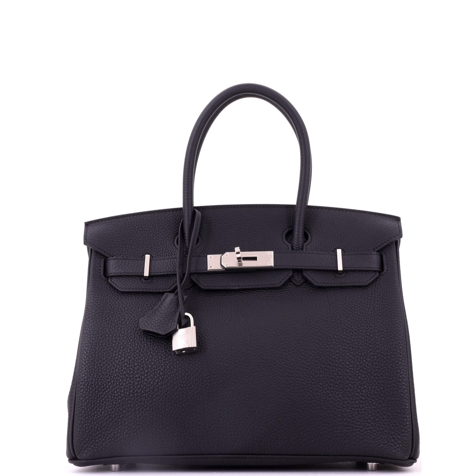 Birkin Handbag Black Togo with Palladium Hardware 30, Main, color, Black