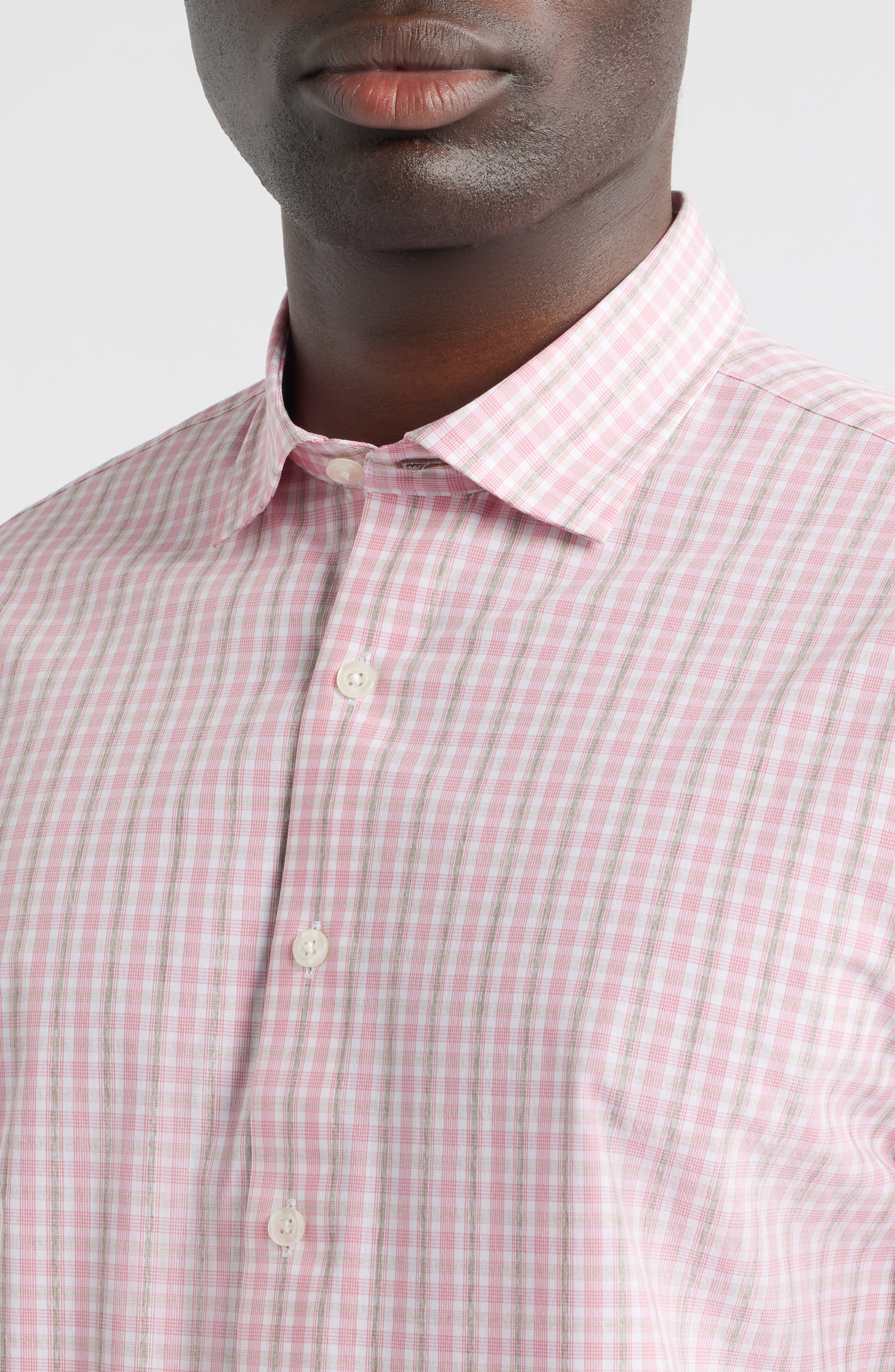 Morse Check Everyday Performance Button-Up Shirt - image 4