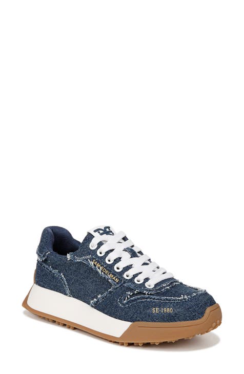 Blue denim tennis shoes online