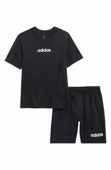 adidas Kids' Logo Fleece T-Shirt & Shorts Set