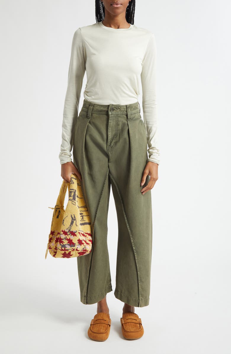 JW Anderson Draped Double Layer T-Shirt, Alternate, color, 103 Nougat