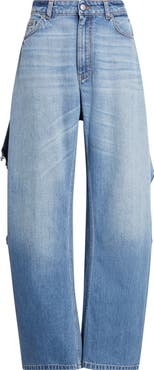 Stella McCartney Deconstructed Curved Barrel Leg Jeans