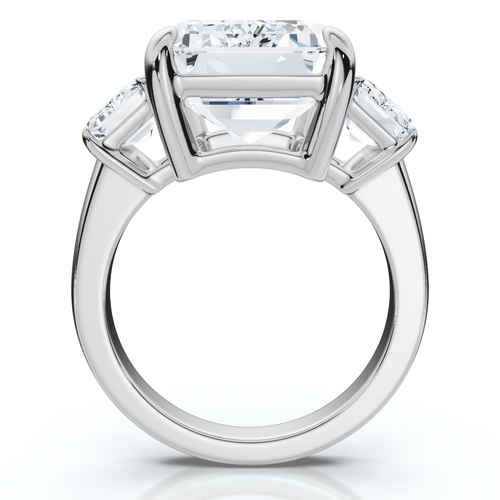 Bliss Diamond Certified 12ct Emerald Cut Diamond Engagement Ring 14k Gold/platinum Lab Grown