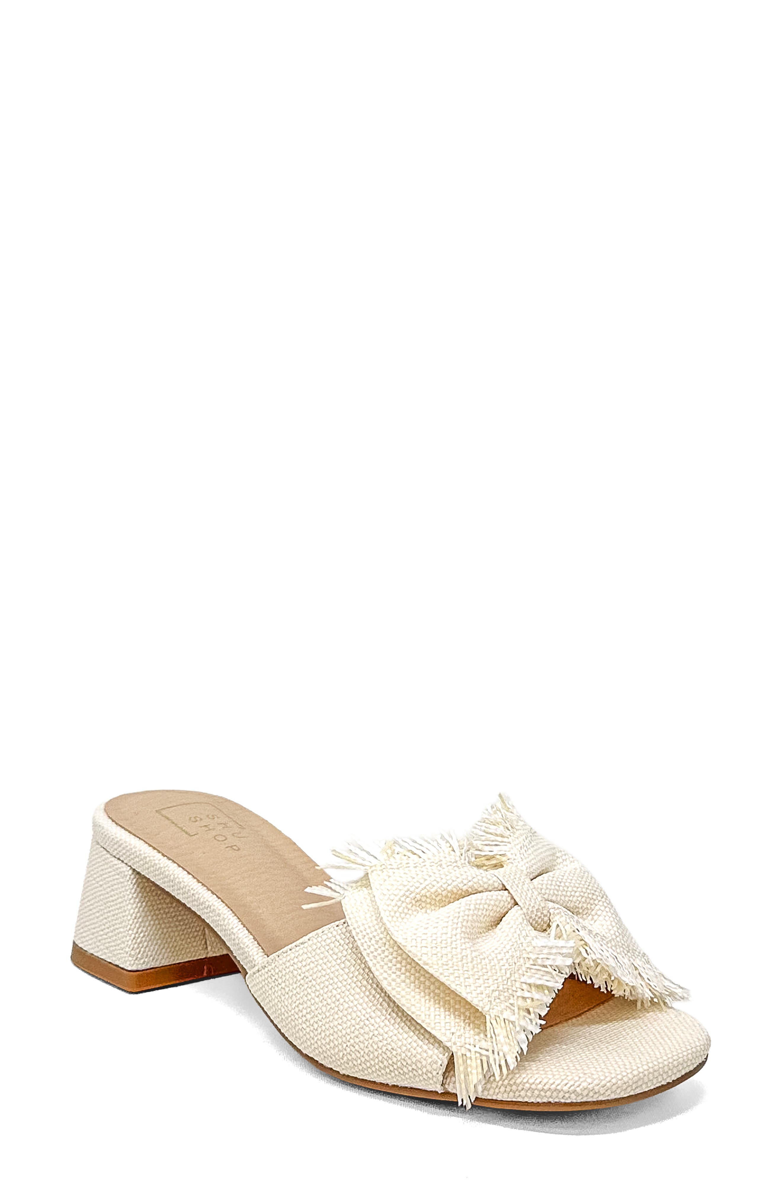 SHUSHOP Francesca Block Heel Sandal, Main, color, Bone