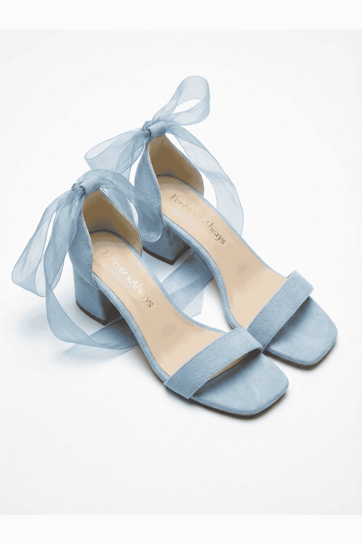 Forever & Always Shoes Rova Bow Block Heel Sandal, Alternate, color, Blue