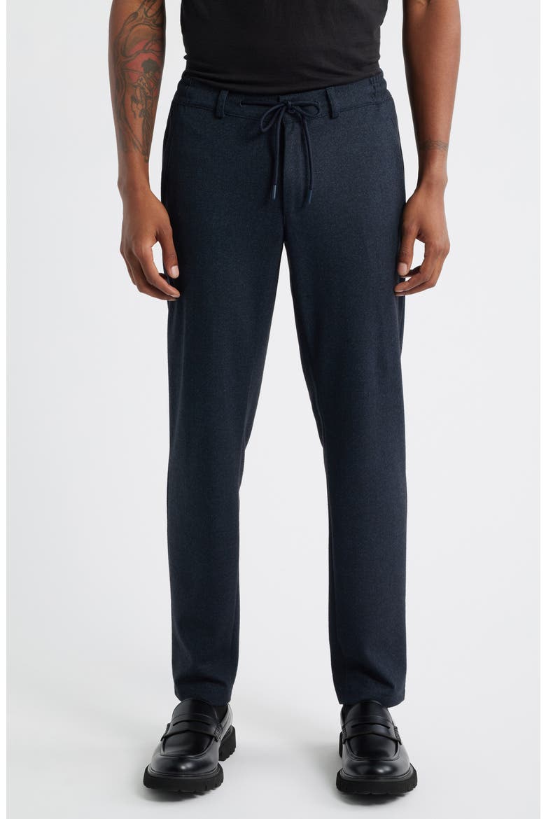 Phil K Elastic Waist Stretch Jersey Pants, Main, color, NAVY