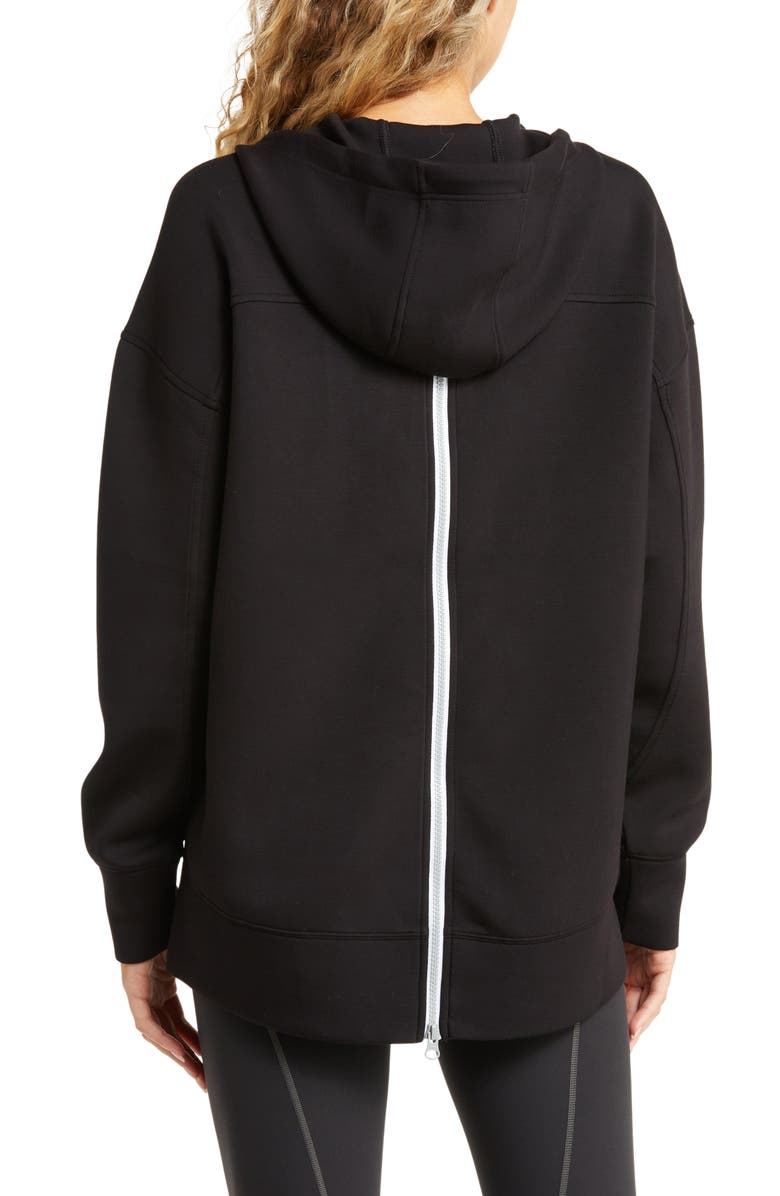 Zella Intention Front Zip Back Vent Hoodie, Alternate, color,