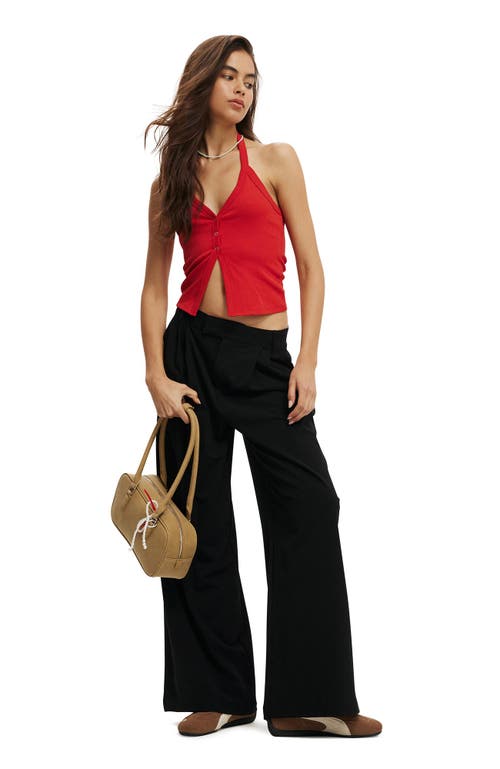 Cotton On Izzy Pleated Suiting Pant In Black