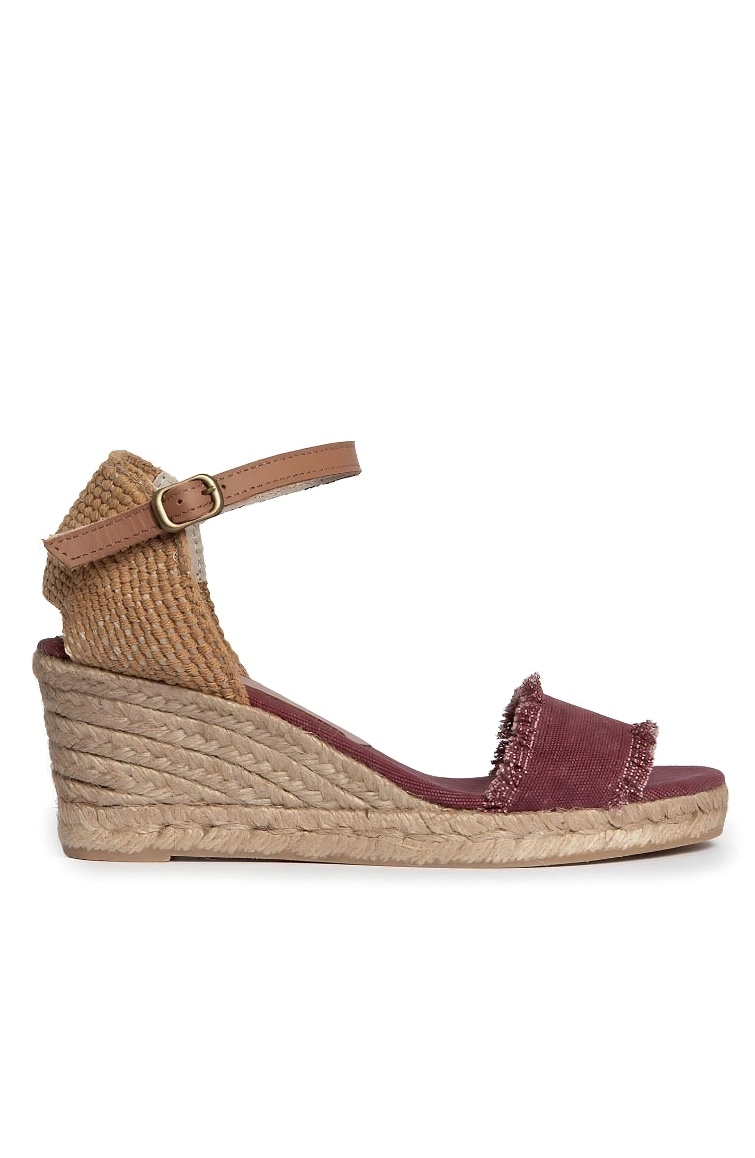 Menina Step Inesa Single Fringed Band Espadrille, Main, color, Terra Cotta